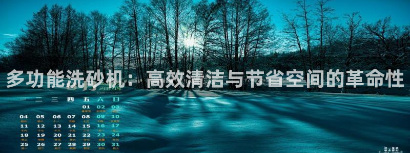 顺盈娱乐322901：多功能洗砂机：高效清洁与节省空间的革命