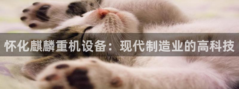 清远顺盈广场娱乐：怀化麒麟重机设备：现代制造业的高科技
