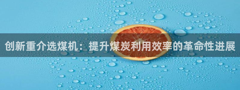 顺盈娱乐代理怎么样：创新重介选煤机：提升煤炭利用效率的革命性