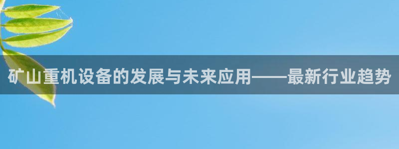 顺盈娱乐主管后原判官333OO：矿山重机设备的发展与未来应用
