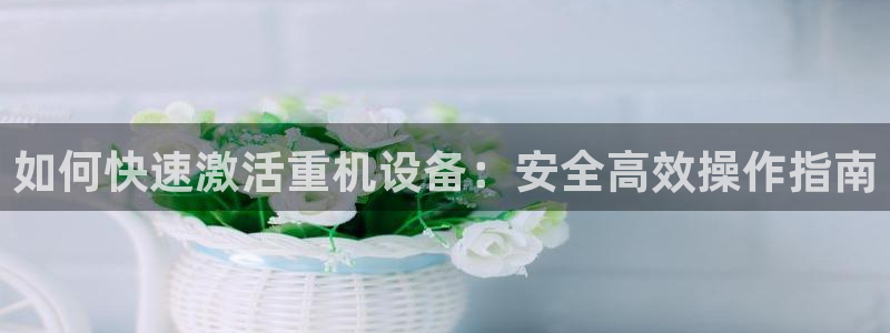 顺盈娱乐代理怎么样了啊：如何快速激活重机设备：安全高效操作指