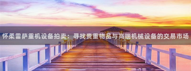 顺盈2娱乐主管是谁：怀柔雷萨重机设备拍卖：寻找贵重物品与高端