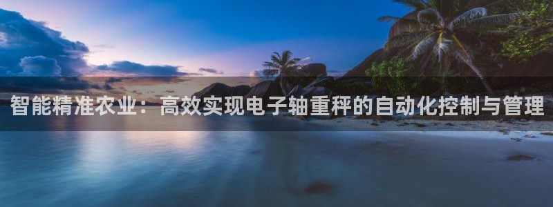 顺盈娱乐是天系列平台：智能精准农业：高效实现电子轴重秤的自动