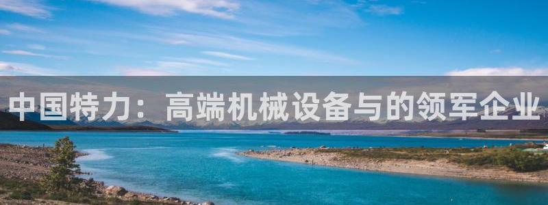 顺盈娱乐在线开户流程图:中国特力:高端机械设备与的领军企业
