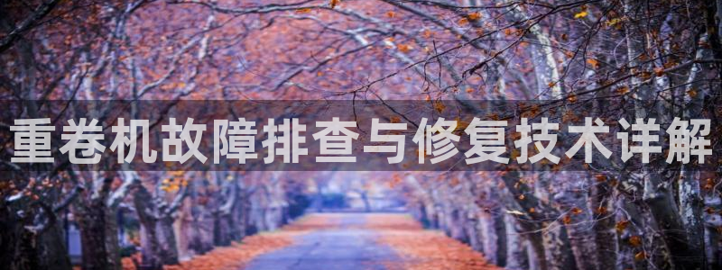 清远顺盈娱乐集团面试:重卷机故障排查与修复技术详解