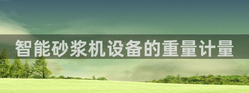 清远顺盈娱乐文案：智能砂浆机设备的重量计量